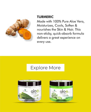 Korus Essential Aloe Vera Gel With Turmeric and Vitamin E - 200gm.