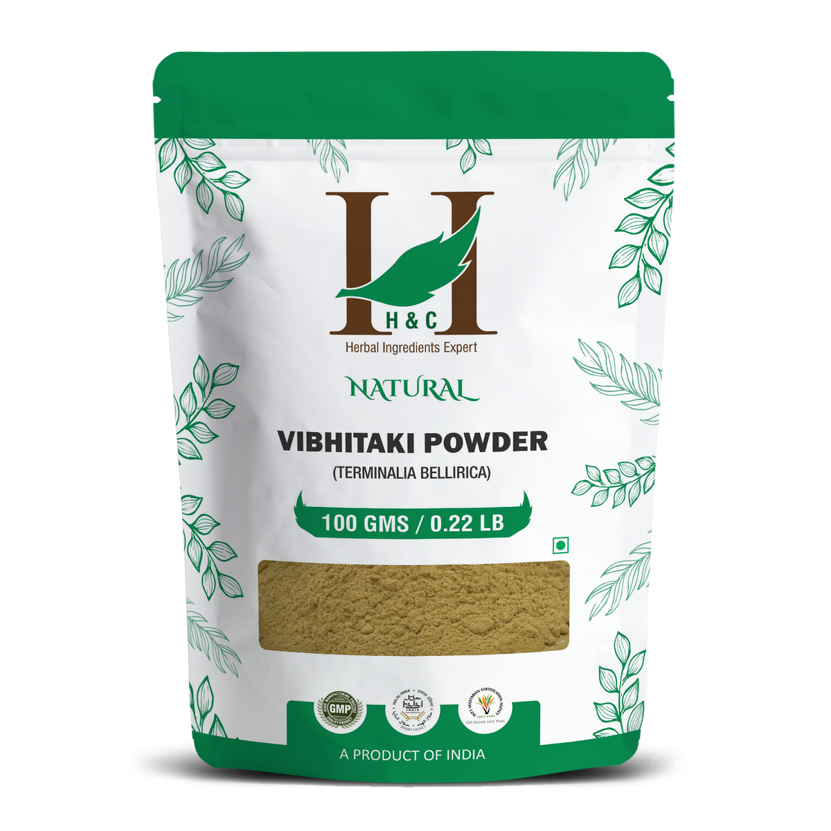 H&C Natural Vibhitaki Powder 100gm - Digestive Health & Immunity