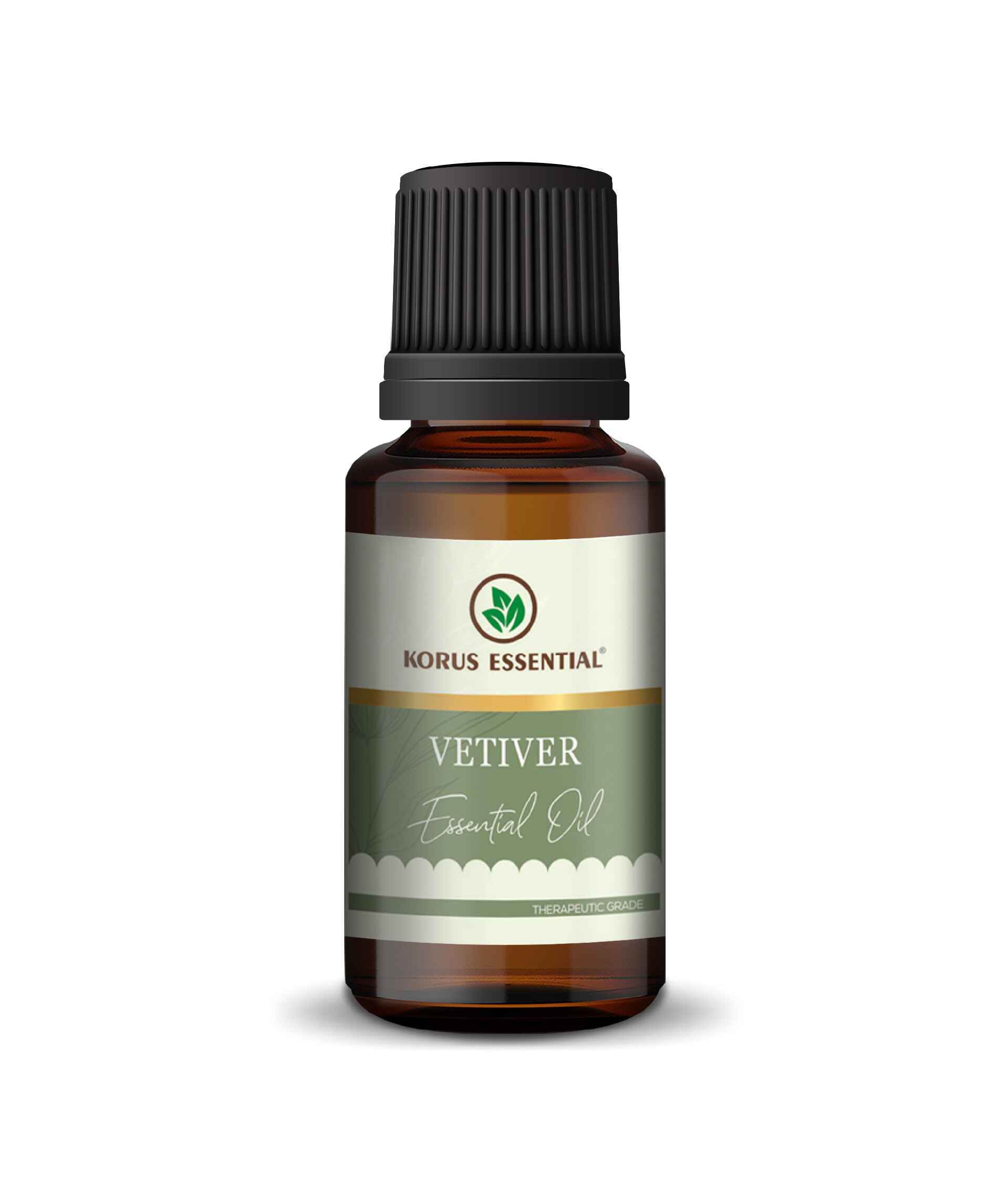Korus Essential Vetiver Oil - 15ml (Pack of 2).