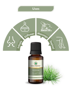 Korus Essential Vetiver Oil - 15ml (Pack of 2).