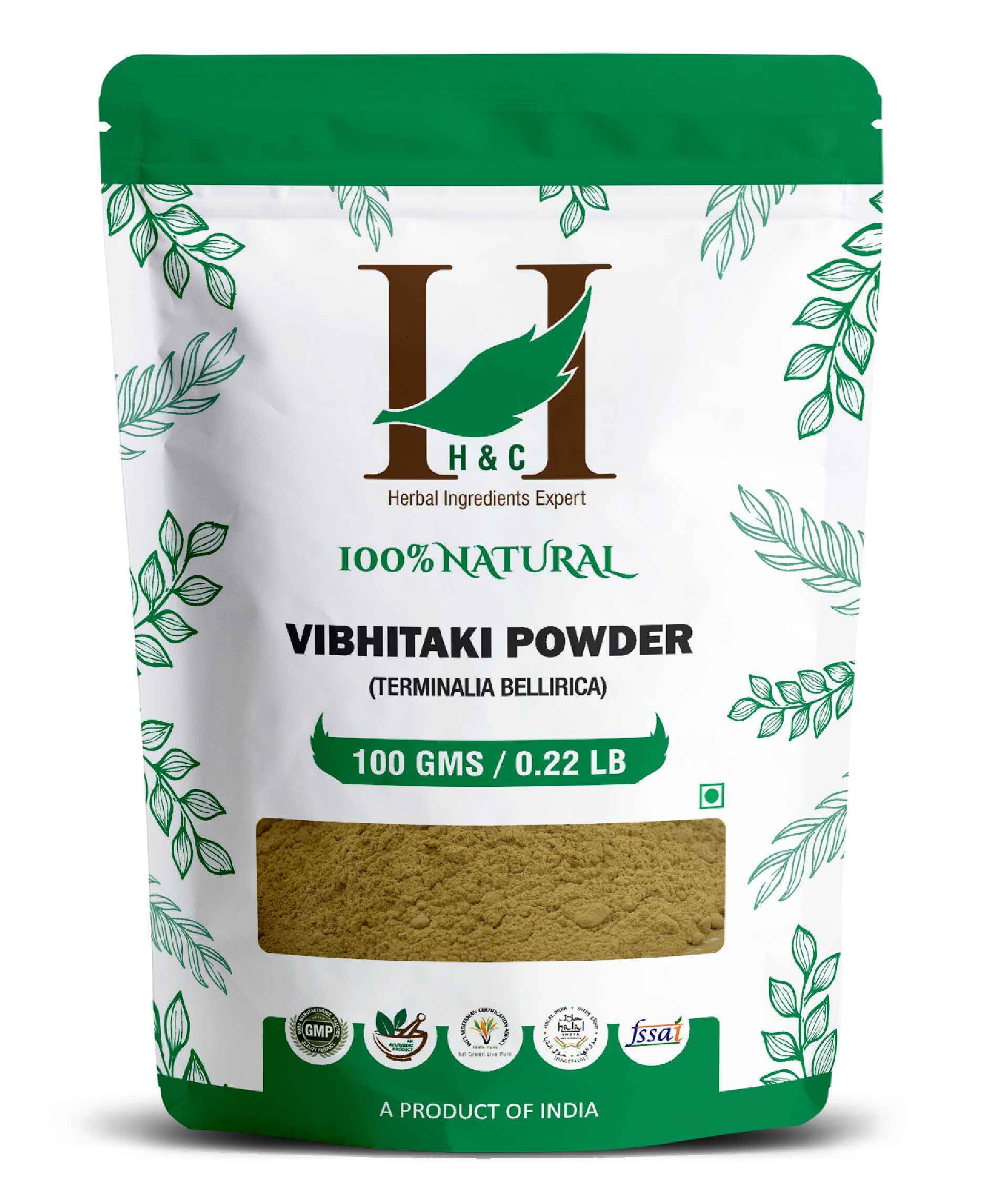 H&C Natural Vibhitaki Powder 100% pure herbal supplement