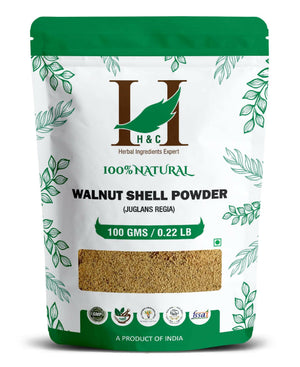 H&C Natural Walnut Shell Powder for Face and Body Scrub Exfoliation
