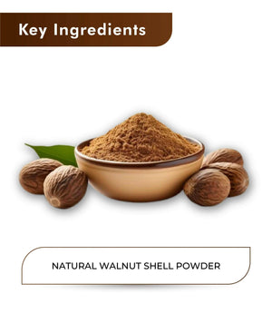 Walnut shell powder gentle face scrub for sensitive skin