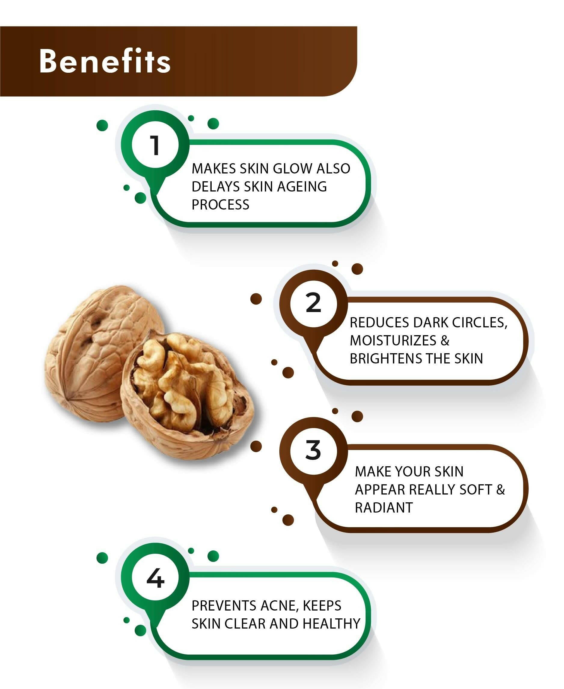 Walnut shell powder gentle face scrub for sensitive skin