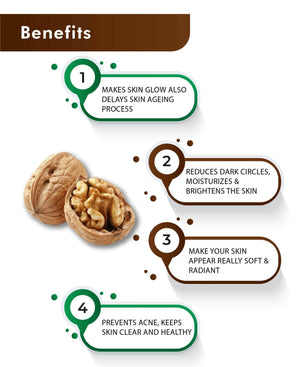 Walnut shell powder gentle face scrub for sensitive skin