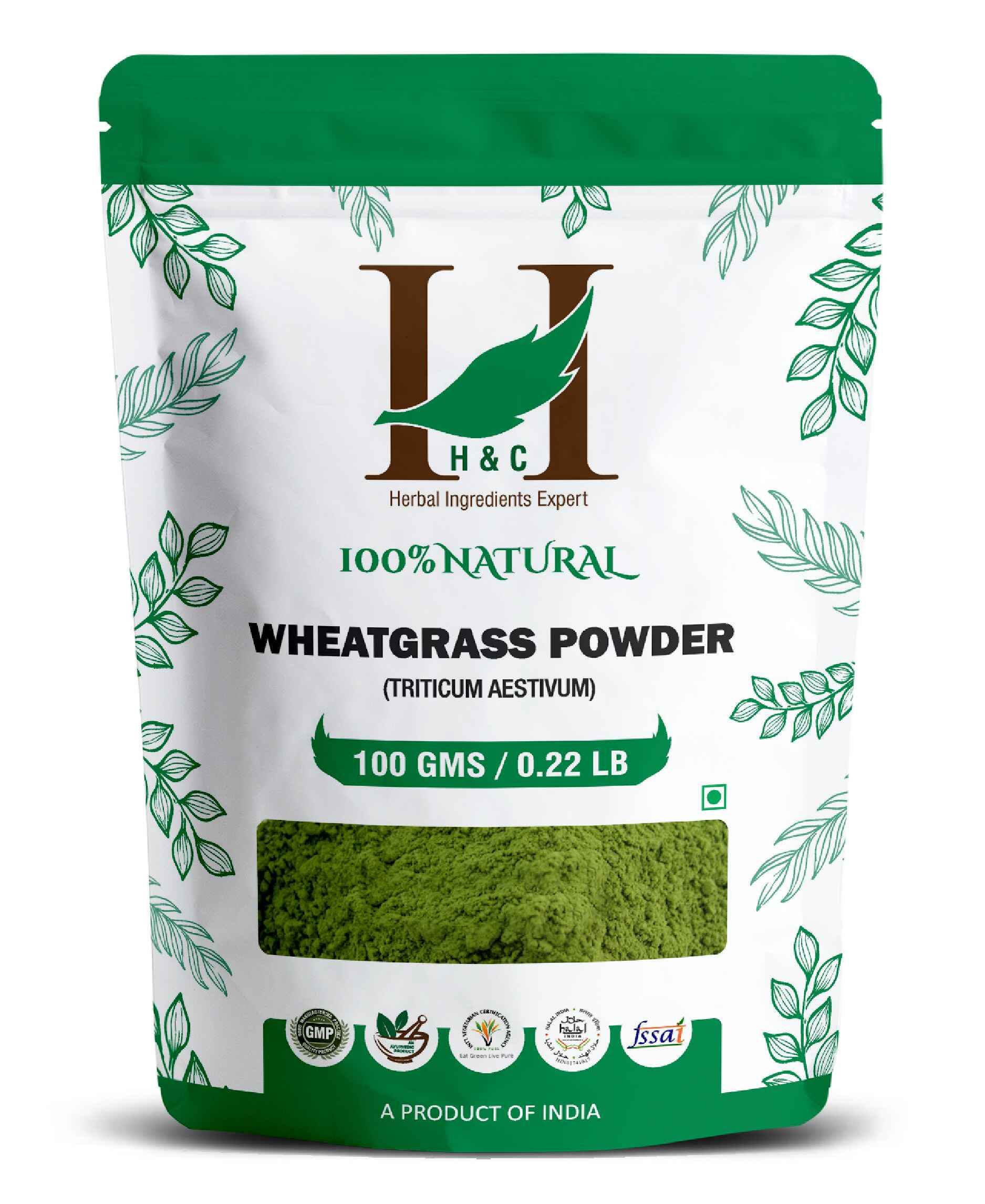 H&C Natural Wheatgrass Powder 100% pure and organic