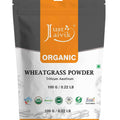 Organic wheatgrass powder for skin and wellness