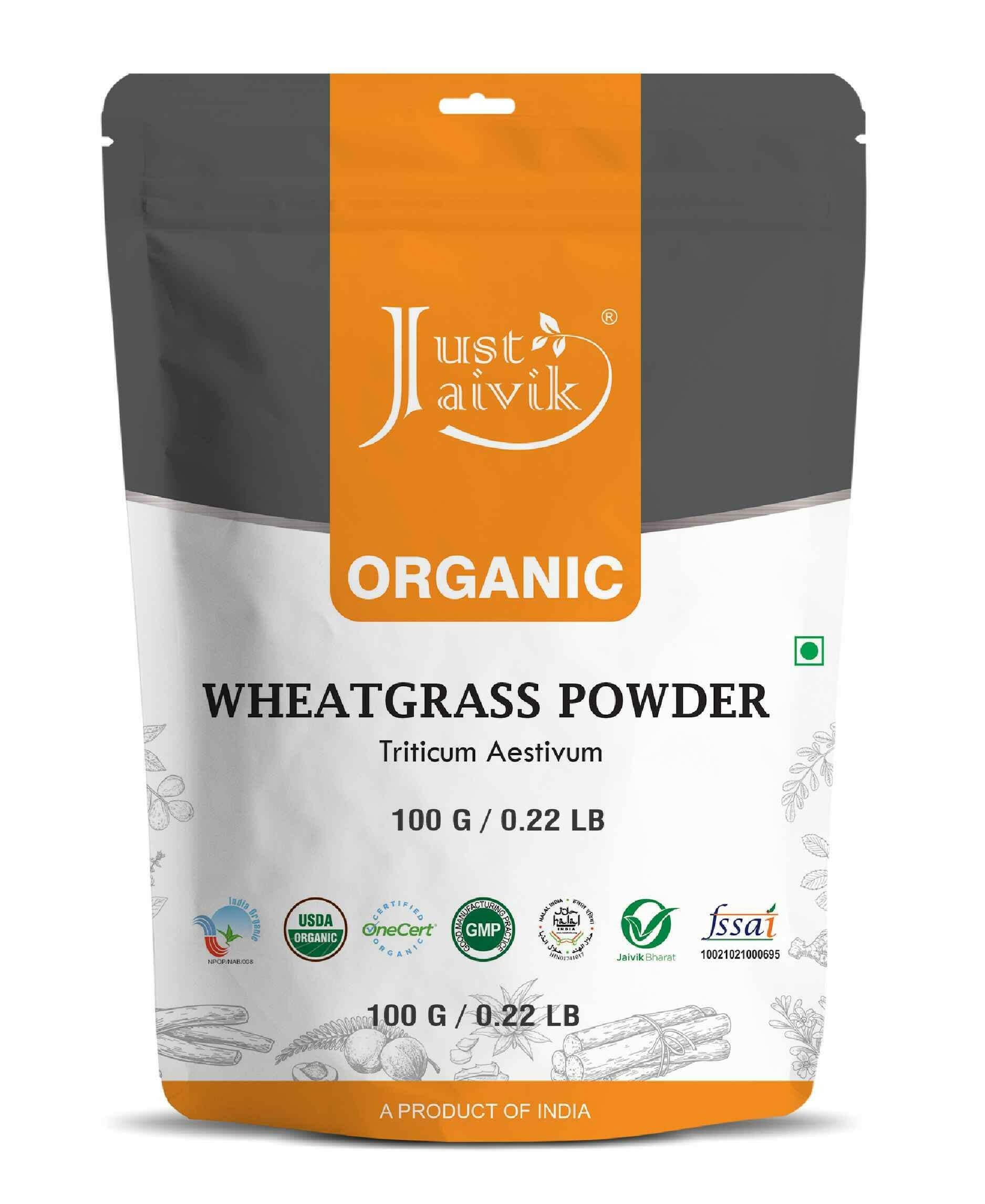 Organic wheatgrass powder for skin and wellness