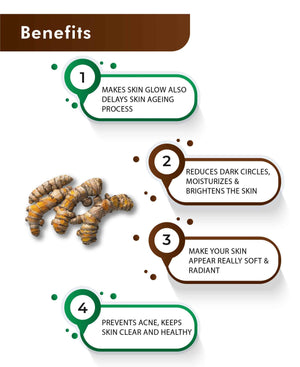 Homemade herbal face mask with wild turmeric powder