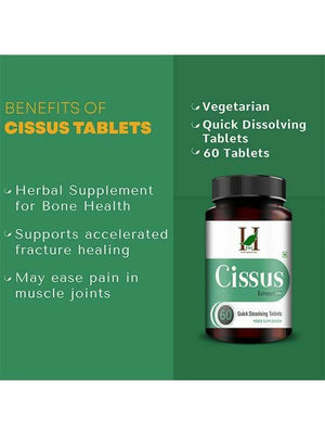 Cissus Quadrangularis Extract Tablets for Bone & Joint Health | 225mg Quick Dissolving | 60 Count - Health N Wellness Shop