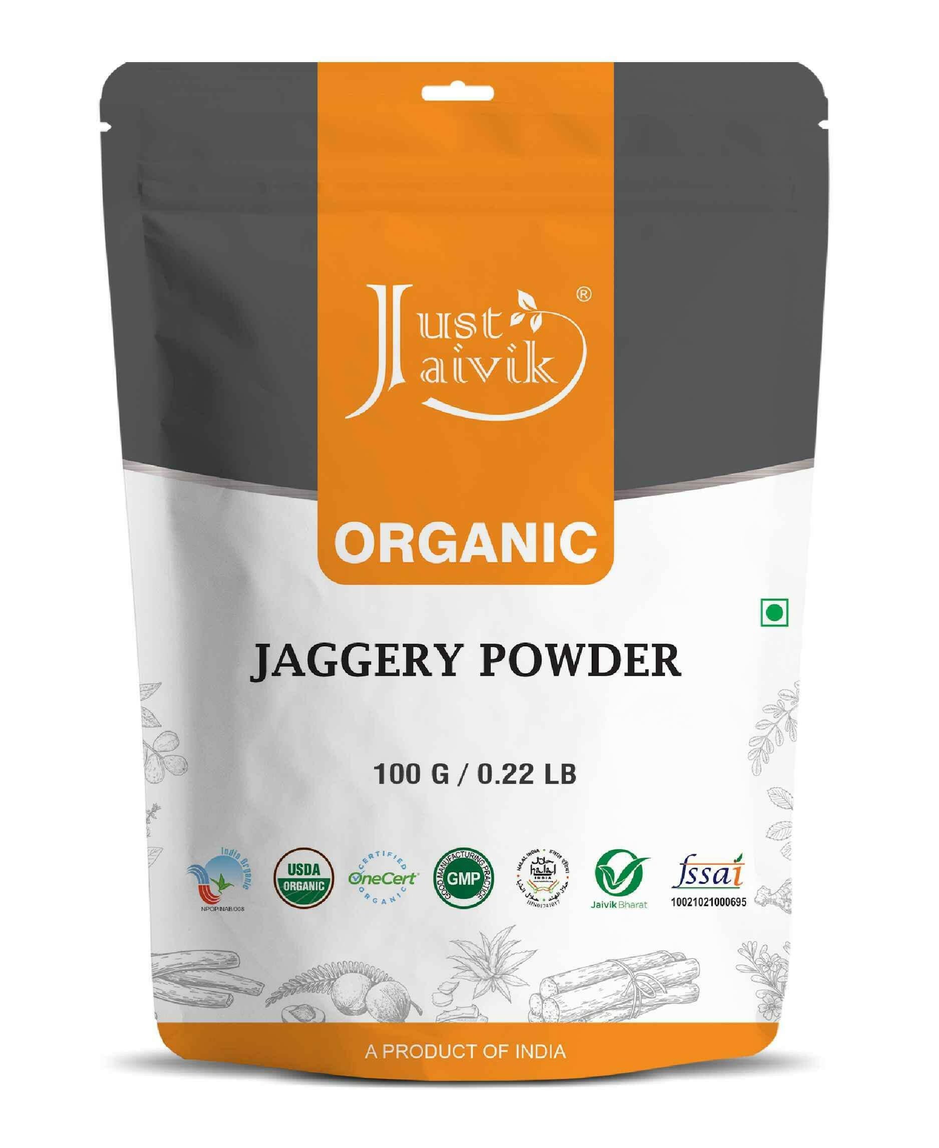Just Jaivik Organic Jaggery Powder – 100gm ( Pack of 4).