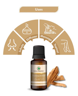 natural indian sandalwood oil for massage and meditation