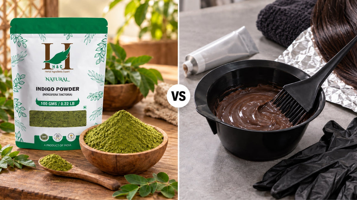 Natural Indigo Powder vs Chemical Hair Dye: Which Hair Colouring Option Is Better for Indian Hair?