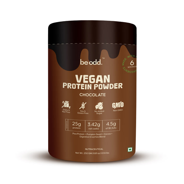 Be Odd Vegan Protein Powder Chocolate Flavored - 250gm.