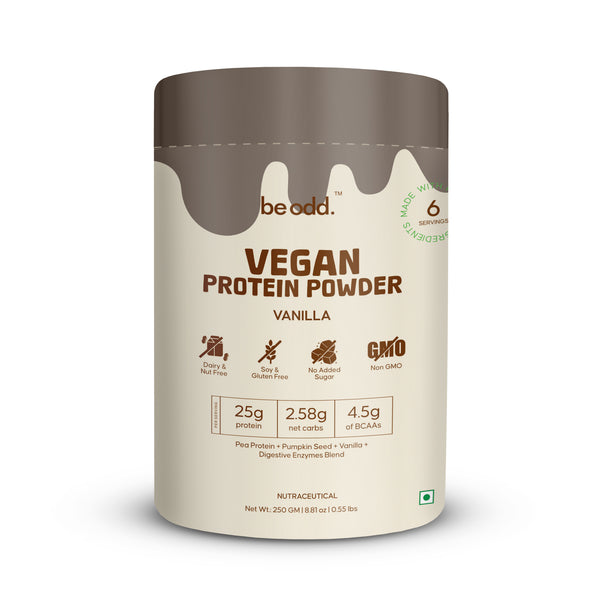Be Odd Vegan Protein Powder Vanilla Flavored - 250gm.