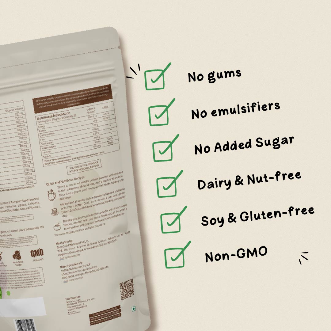 Be Odd Vegan Protein Powder Vanilla Flavored - 1kg.
