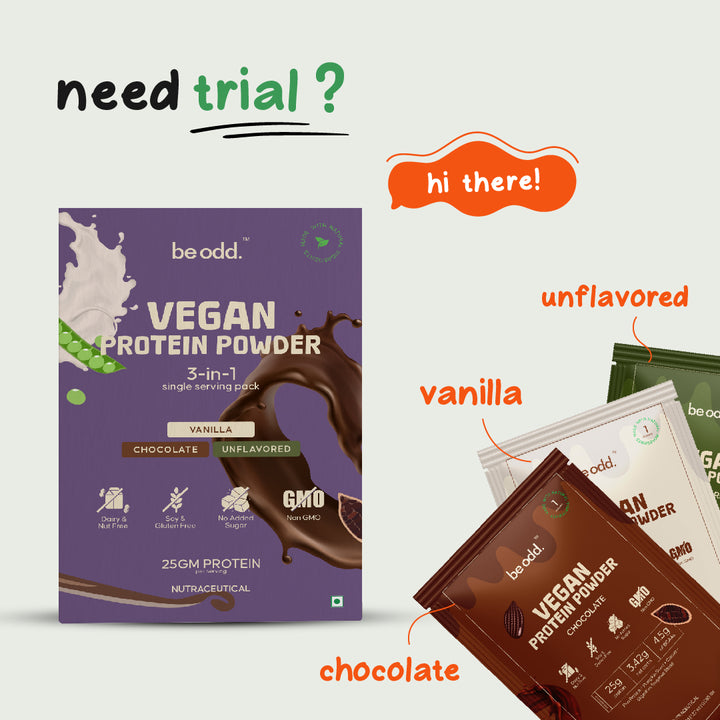 Be Odd Vegan Protein Powder Vanilla Flavored - 250gm.