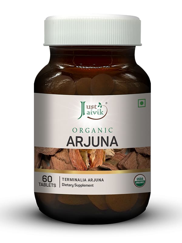 Just Jaivik Organic Arjuna Tablets - 600mg, 60 Tablets
