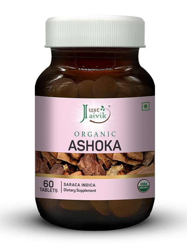 Just Jaivik Organic Ashoka Tablets - 600mg, 60 Tablets