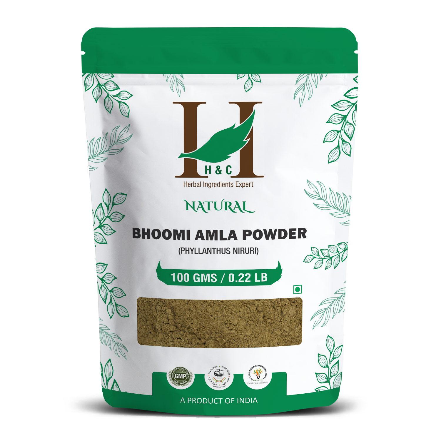 H&C Natural Bhoomi Amla Powder 100gm - Liver Detox & Digestive Support