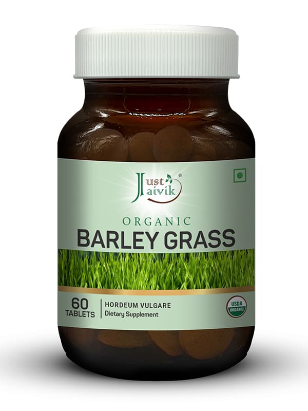 Just Jaivik Organic Barley Grass Tablets - 600mg, 60 Tablets