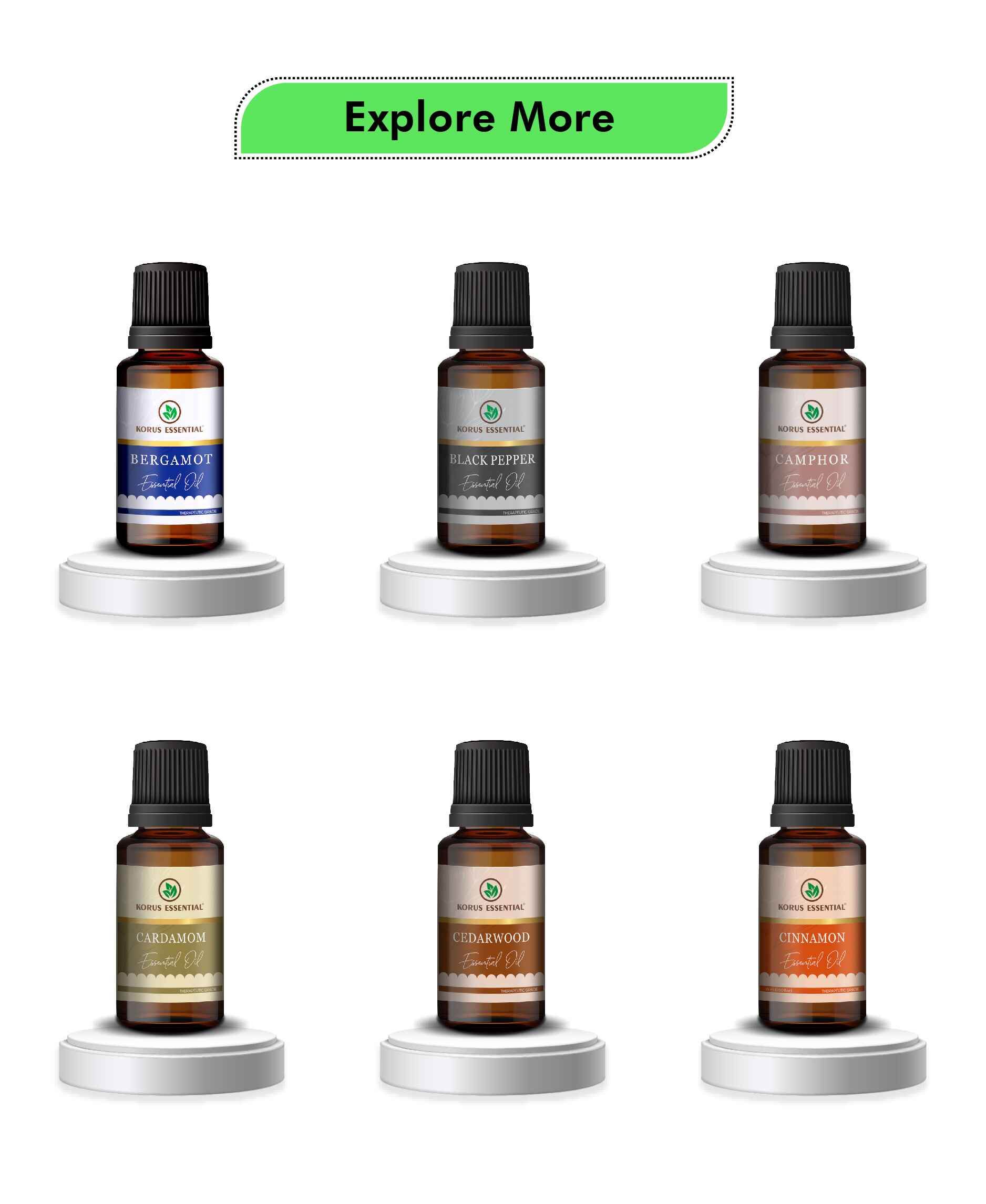 Korus Essential Basil Oil - 15ml (Pack of 2).