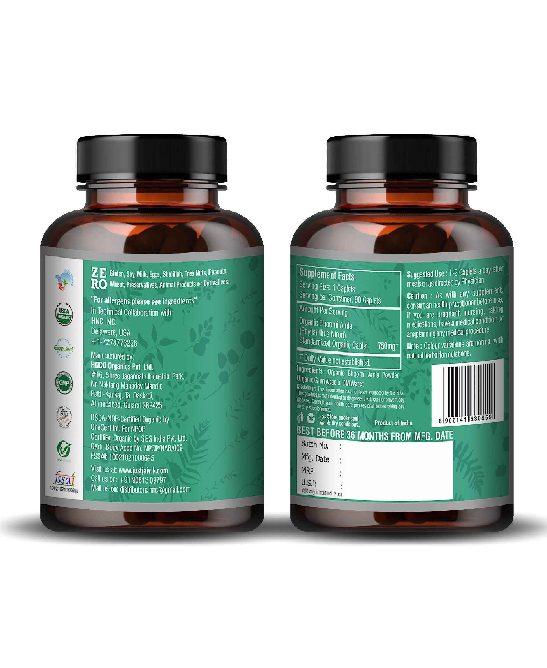 Just Jaivik Organic Bhoomi Amla tablets for liver detox