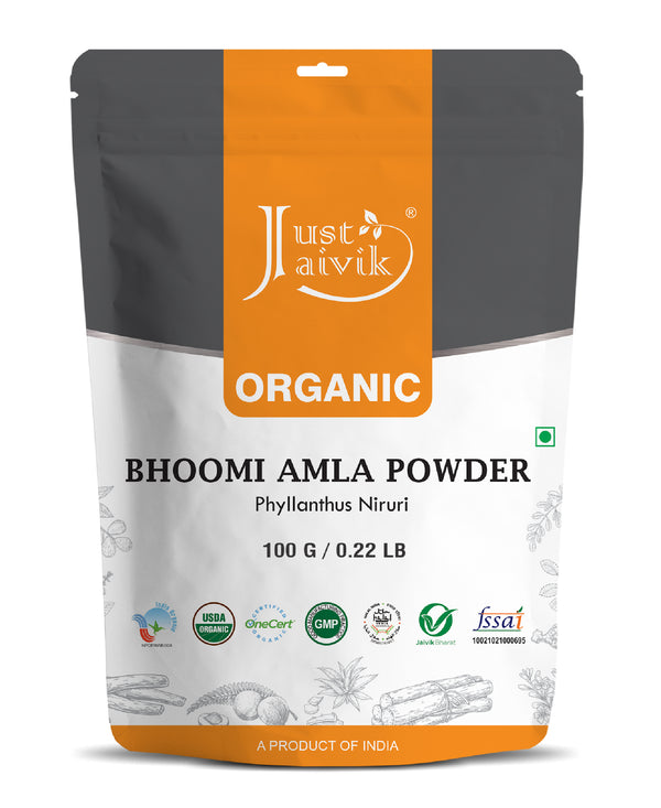 Organic Bhoomi/Bhumi Amla Powder - 100 grams each | Pack of 2