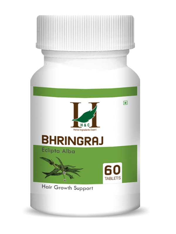 H&C Bhringraj Tablet - 350mg , 60 Count for Hair Growth Support