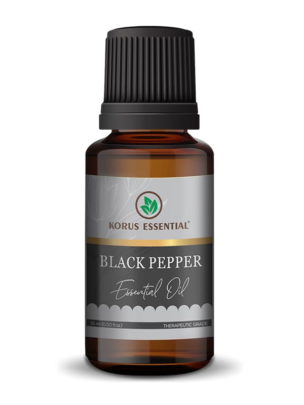 Black Pepper Essential Oil - 15 ml each | Pack of 2 | Korus Essential