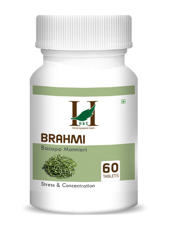 H&C Brahmi Tablet - 350mg , 60 Count for Stress & Concentration