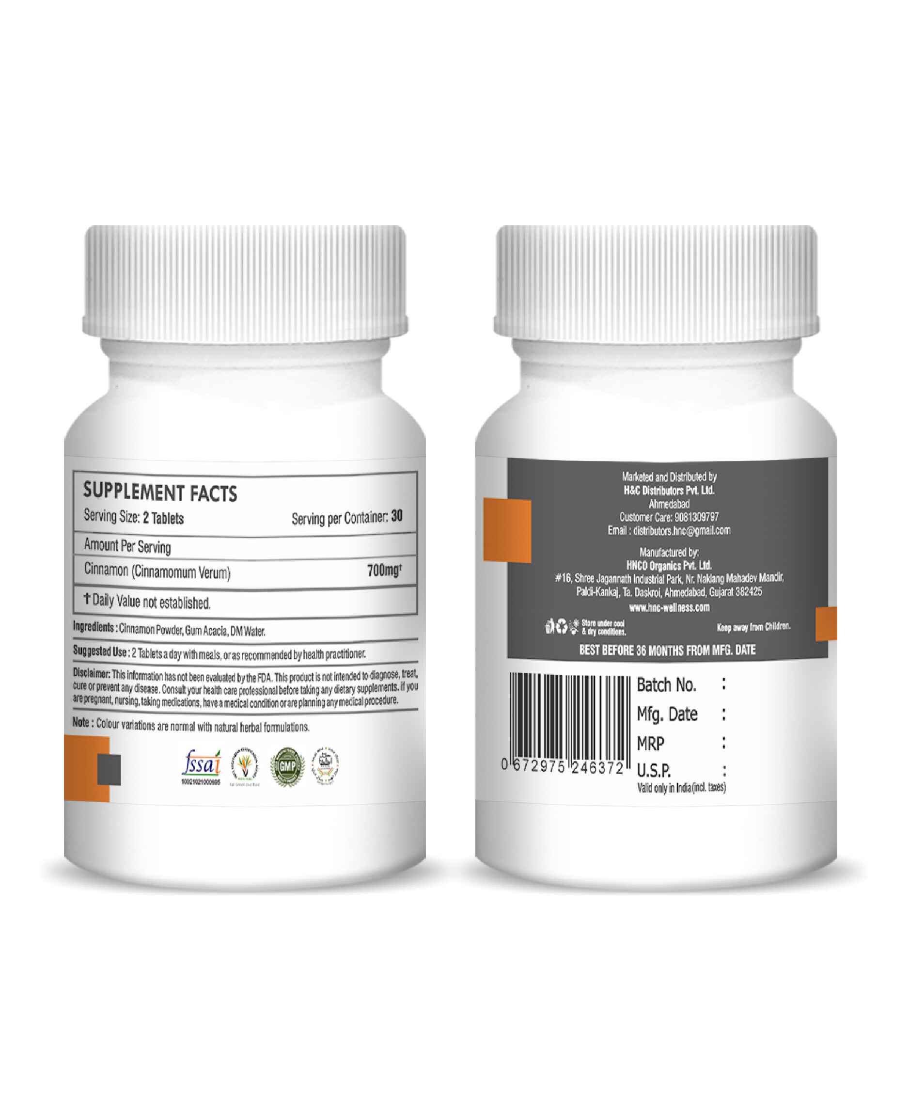 Herbal cinnamon supplement for weight management