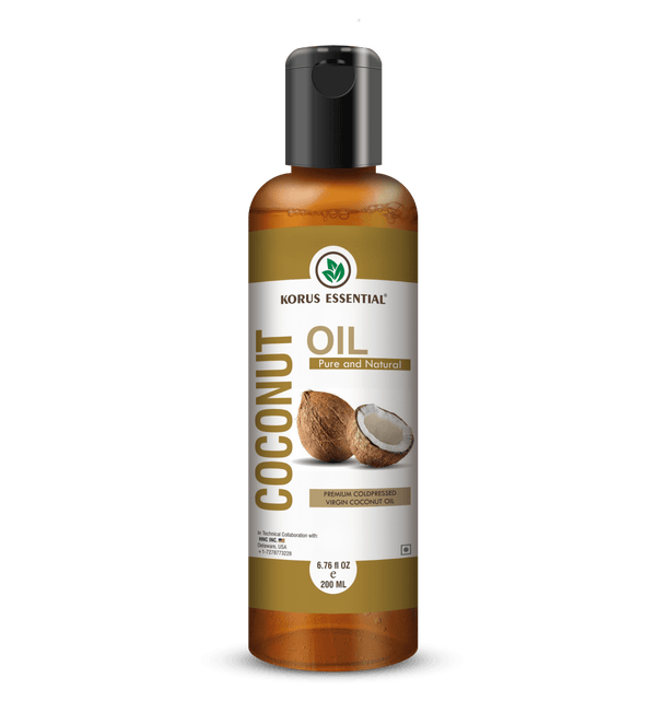 Coconut Oil 200 ml - 6.76 fl oz each | Pack of 2 | Korus Essential