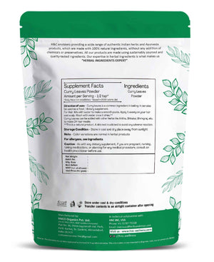 Natural Curry leaves powder for hair growth and healthy scalp care