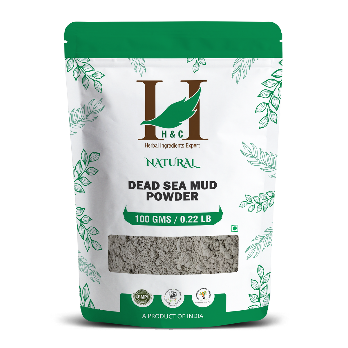 H&C Natural Dead Sea Mud Powder 100gm - Mineral-Rich Detox & Rejuvenation