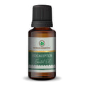 Eucalyptus essential oil bottle with Nilgiri purity label