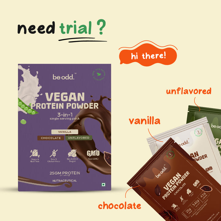 Be Odd Vegan Protein Powder Unflavored - 1kg.