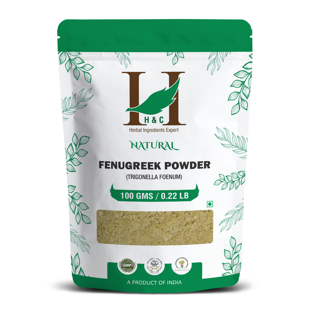 H&C Natural Fenugreek Powder 100gm - Supports Hair Growth & Skin Health