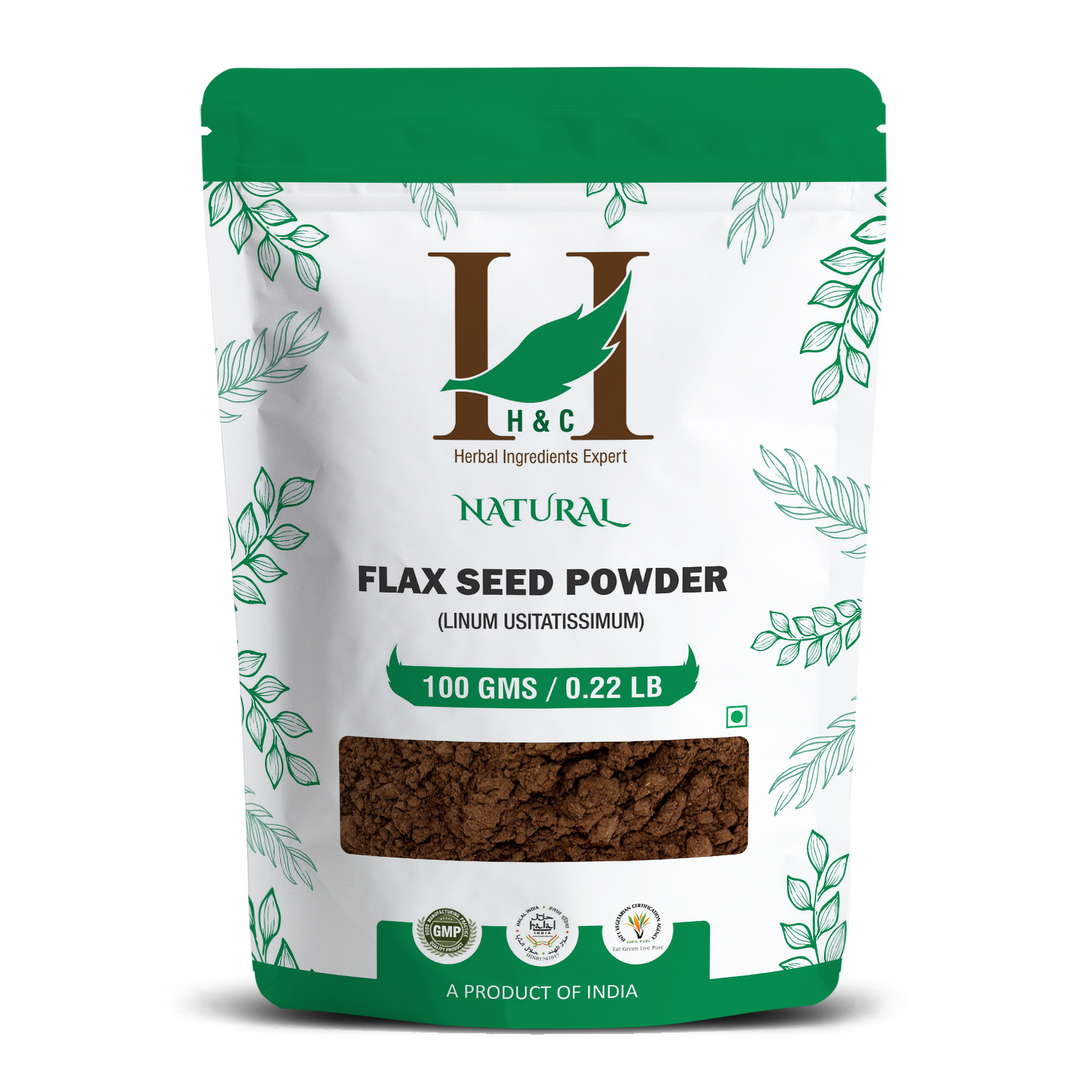H&C Natural Flax Seed Powder 100gm - Plant-Based Superfood