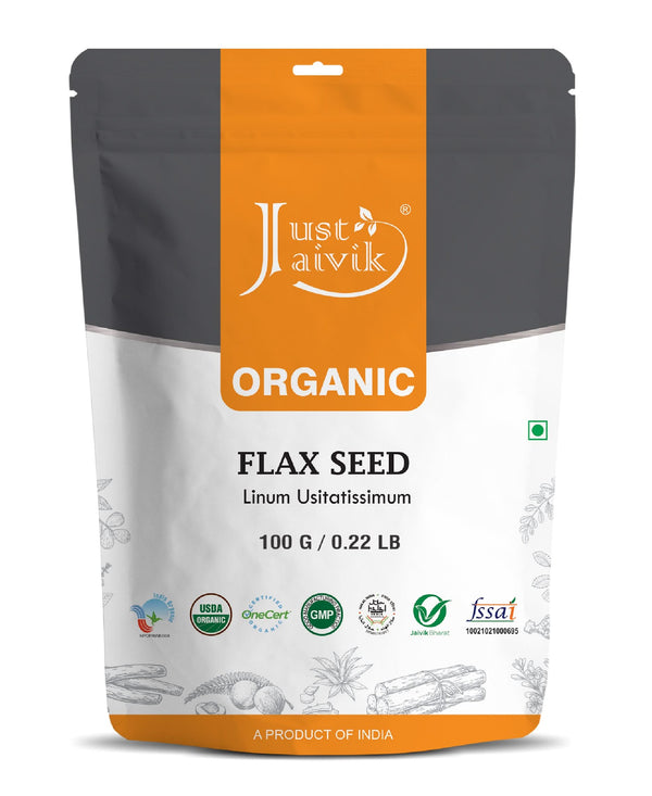 Organic Flax Seeds - 100 grams each | Pack of 4