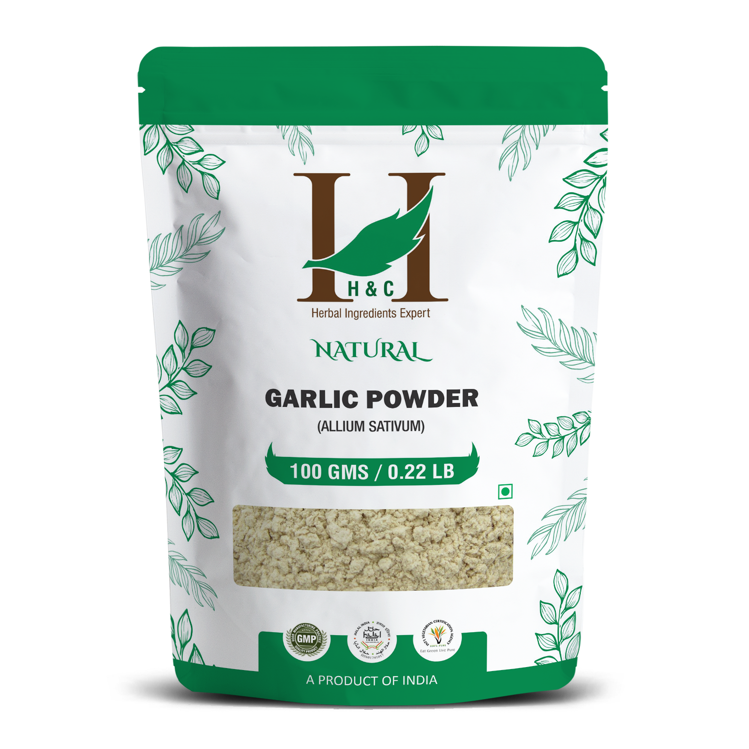 H&C Natural Garlic Powder 100gm - Pure Culinary Spice