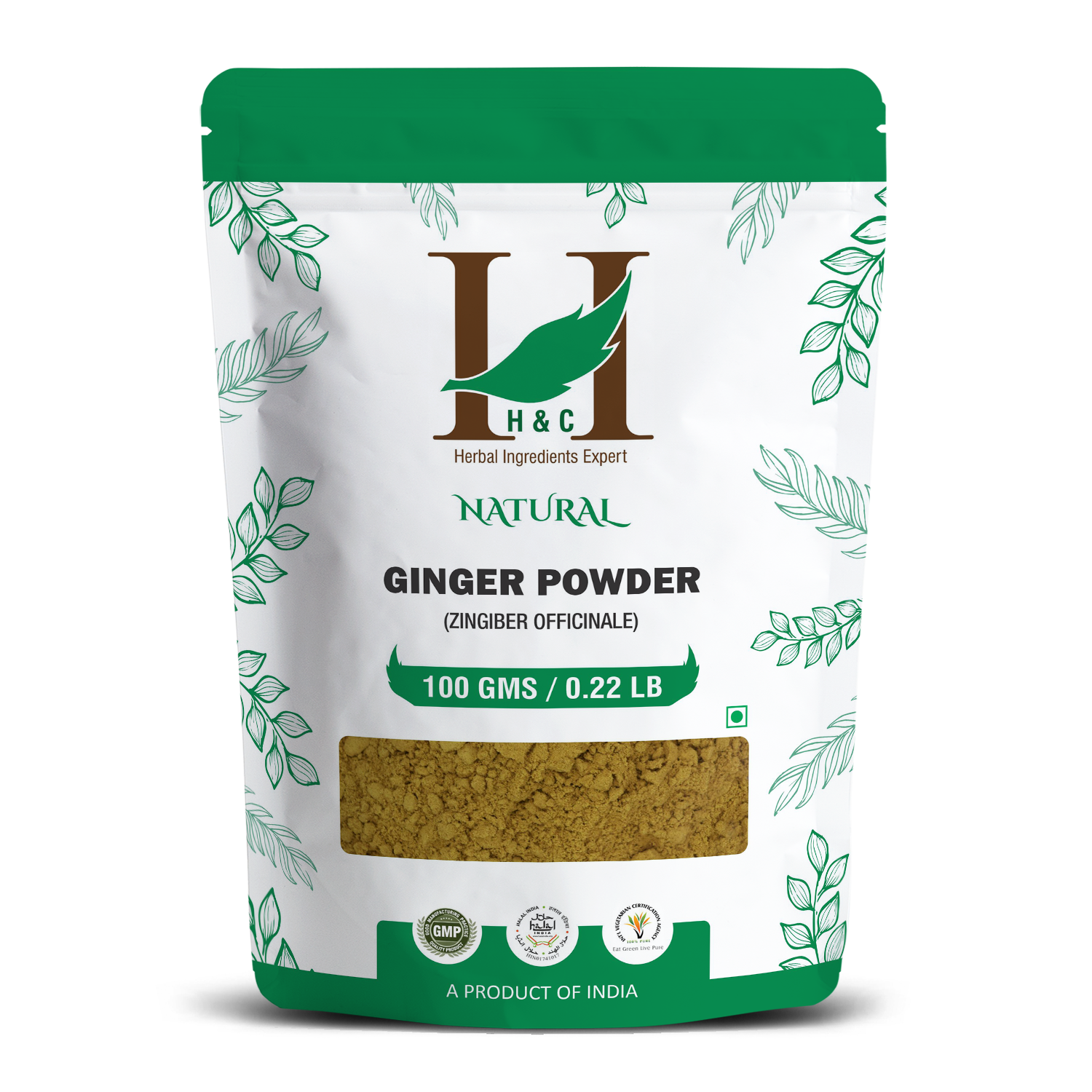 H&C Natural Ginger Powder 100gm - Pure Culinary Spice
