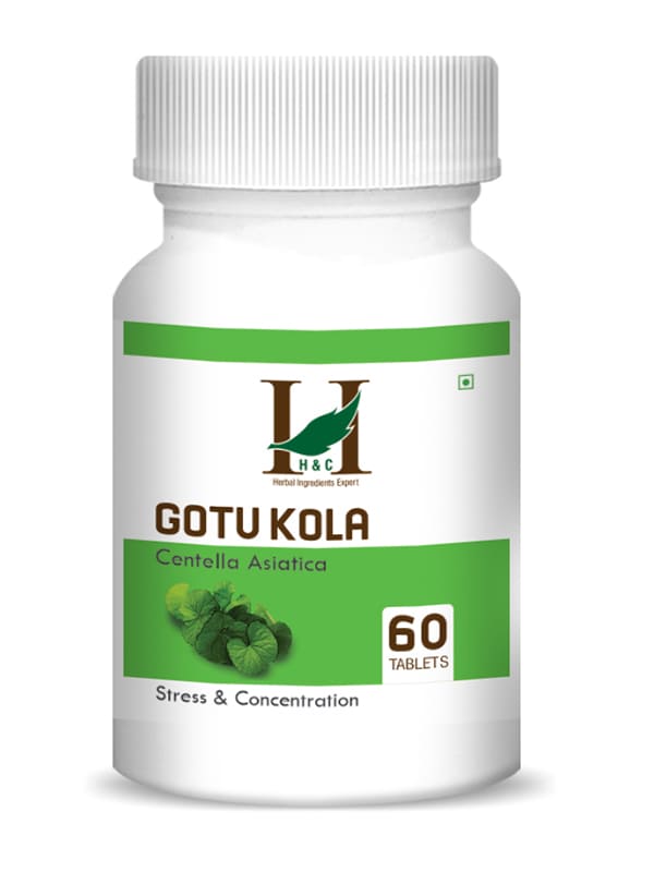 H&C Gotu Kola Tablet - 350mg , 60 Count for Stress & Concentration