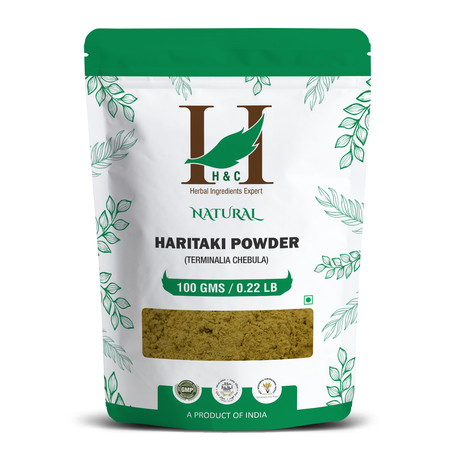 H&C Natural Haritaki Powder 100gm - Digestive Health & Detox