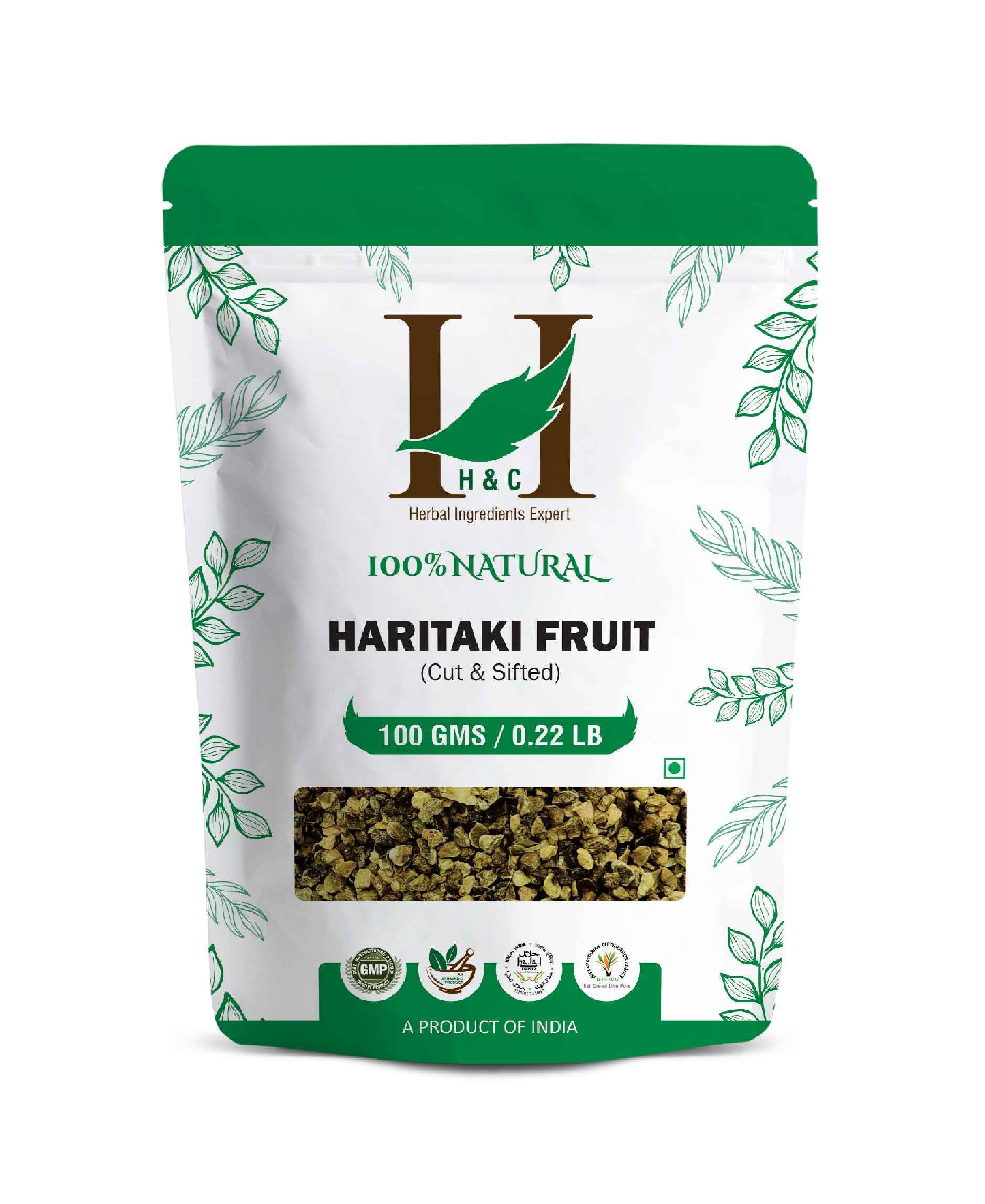 H&C Haritaki Cut & Sifted herbal tea ingredient