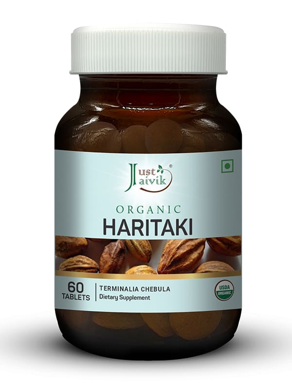 Organic Haritaki Tablets - 600mg, 60 Tablets