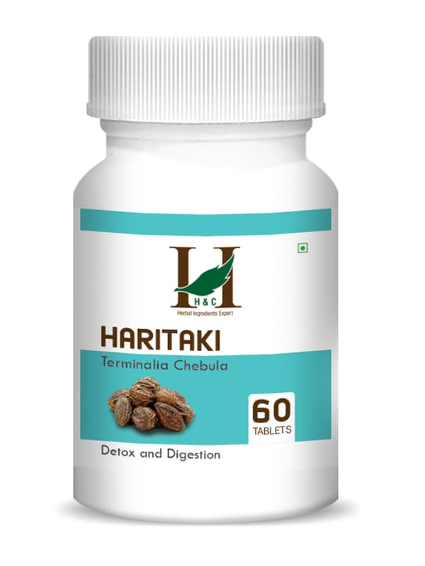 H&C Haritaki Tablet - 350mg , 60 Count for Detox and Digestion