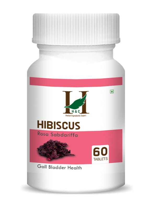 H&C Hibiscus Tablet - 350mg , 60 Count for Gall Bladder Health