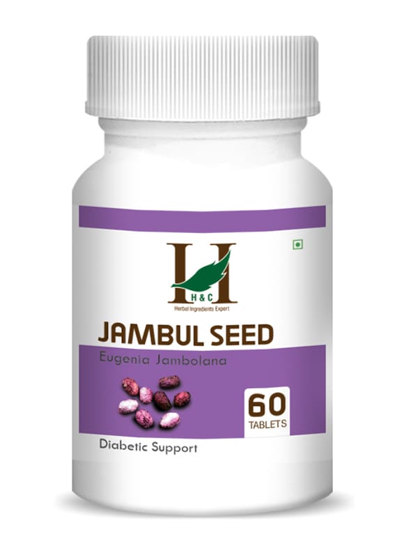 H&C Jamul Seed Tablet - 350mg , 60 Count for Diabetic Support