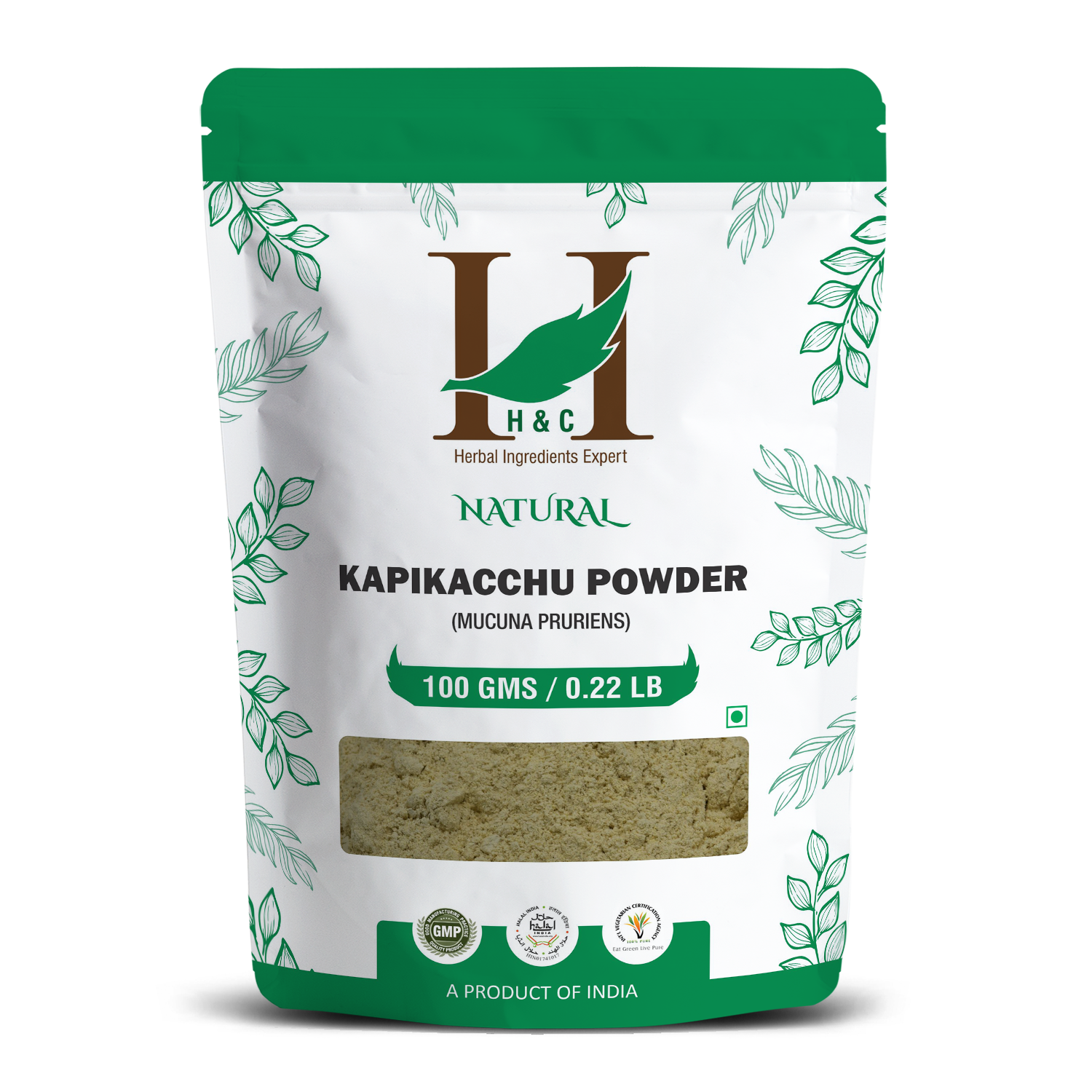 H&C Natural Kapikacchu Powder 100gm - Ayurvedic Vitality & Strength Booster